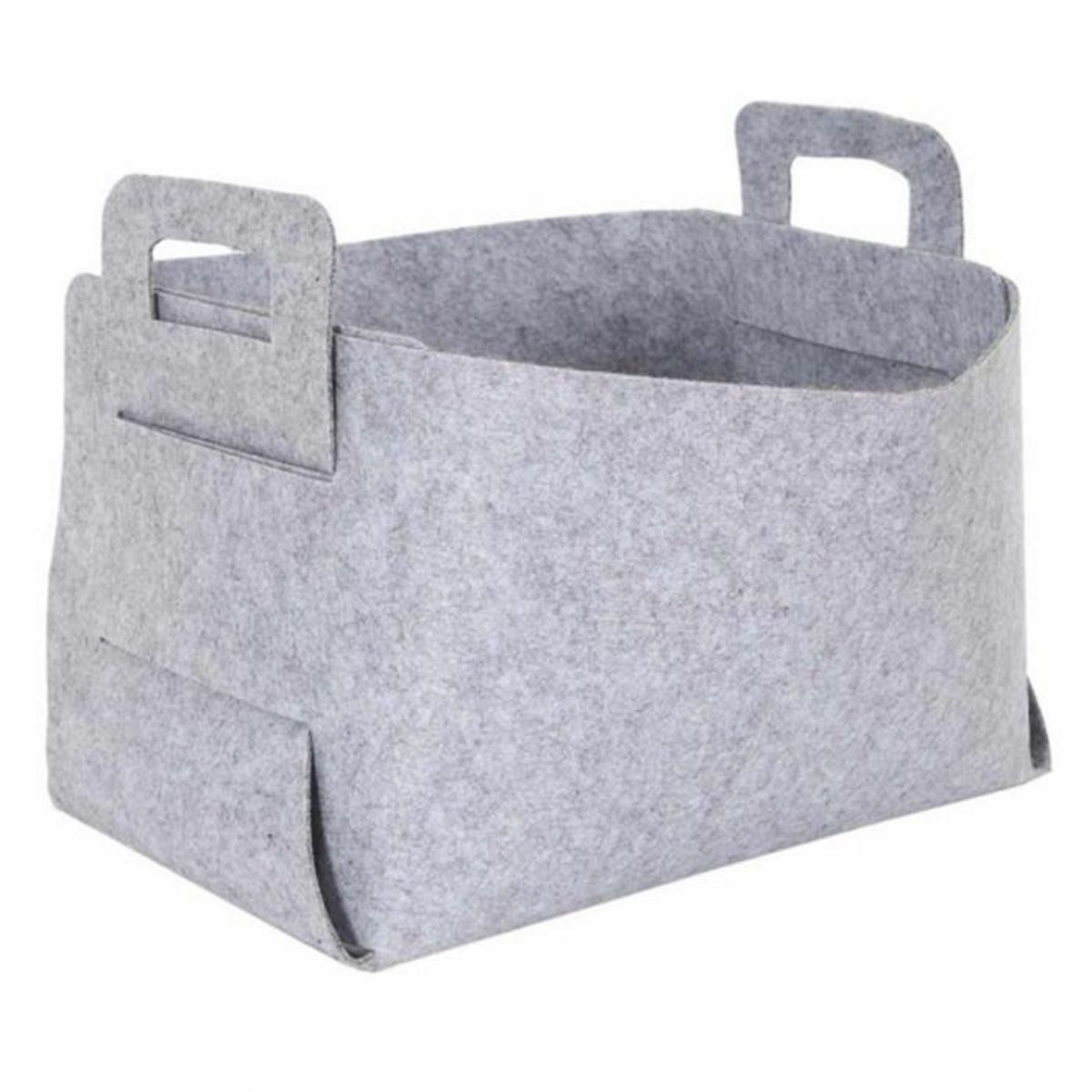 Paris Prix Panier de Rangement  Feutre Pliable  50cm Gris