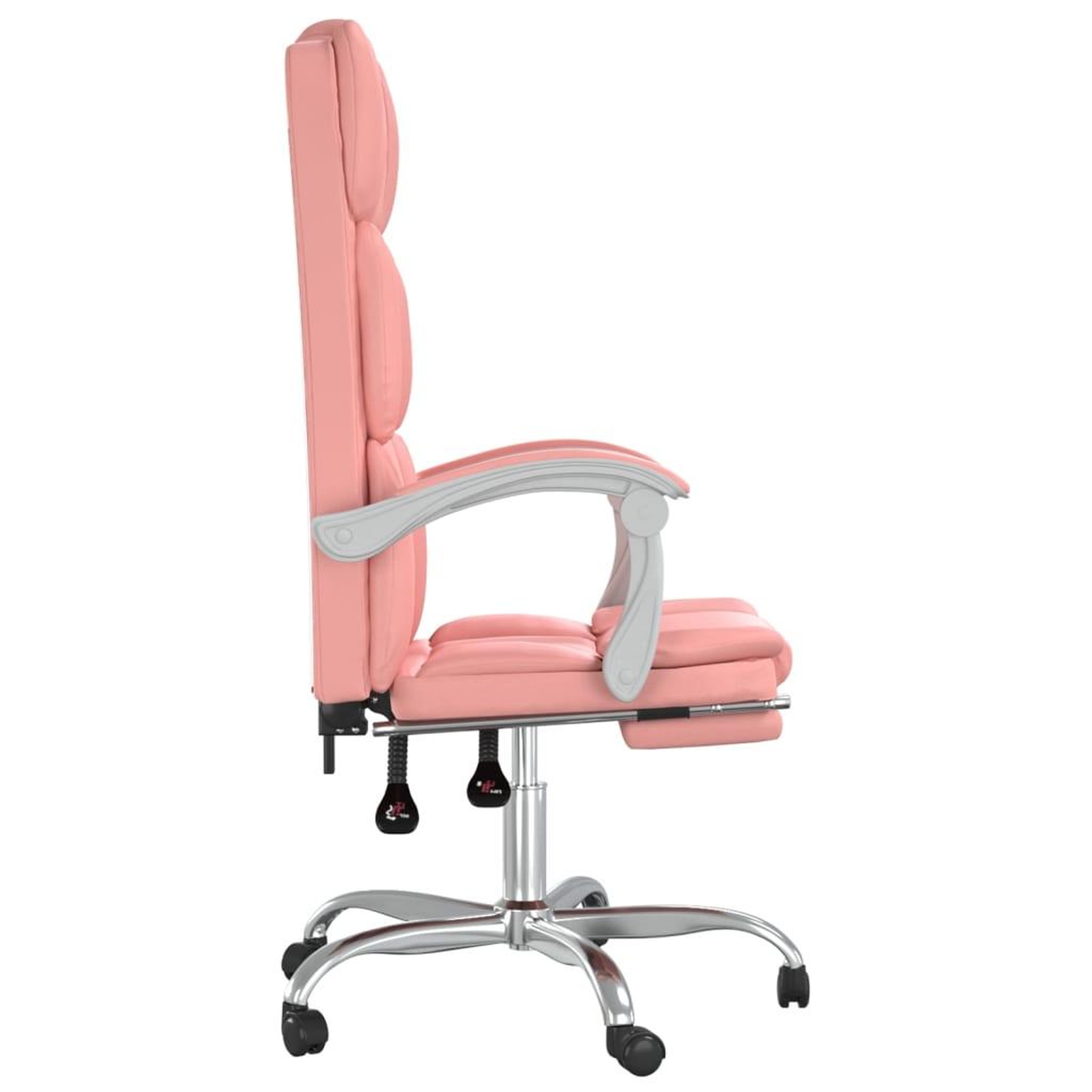 Voir la diapositive 4 : VIDAXL Fauteuil inclinable de bureau Rose Similicuir