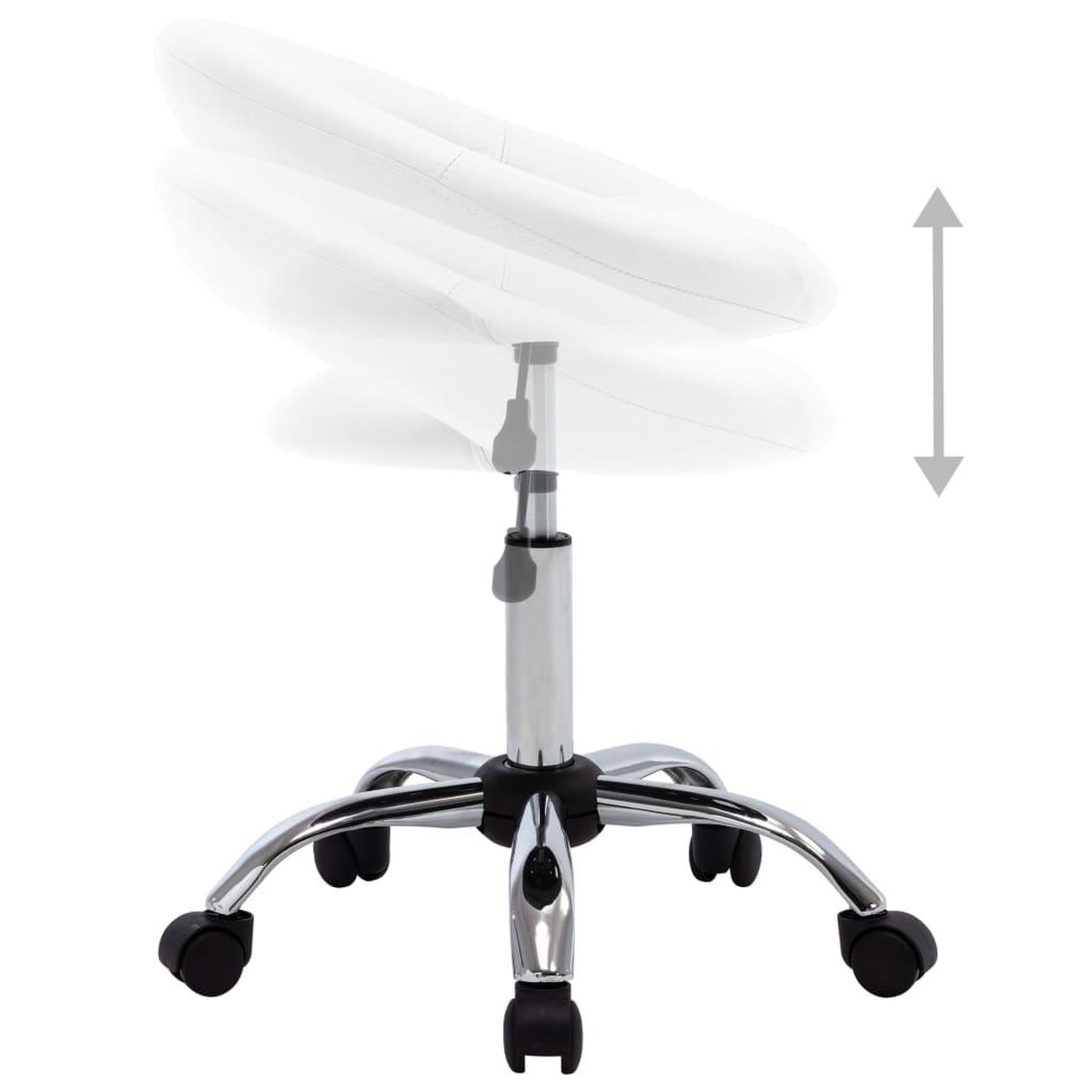 Voir la diapositive 5 : VIDAXL Chaise pivotante a manger Blanc Similicuir