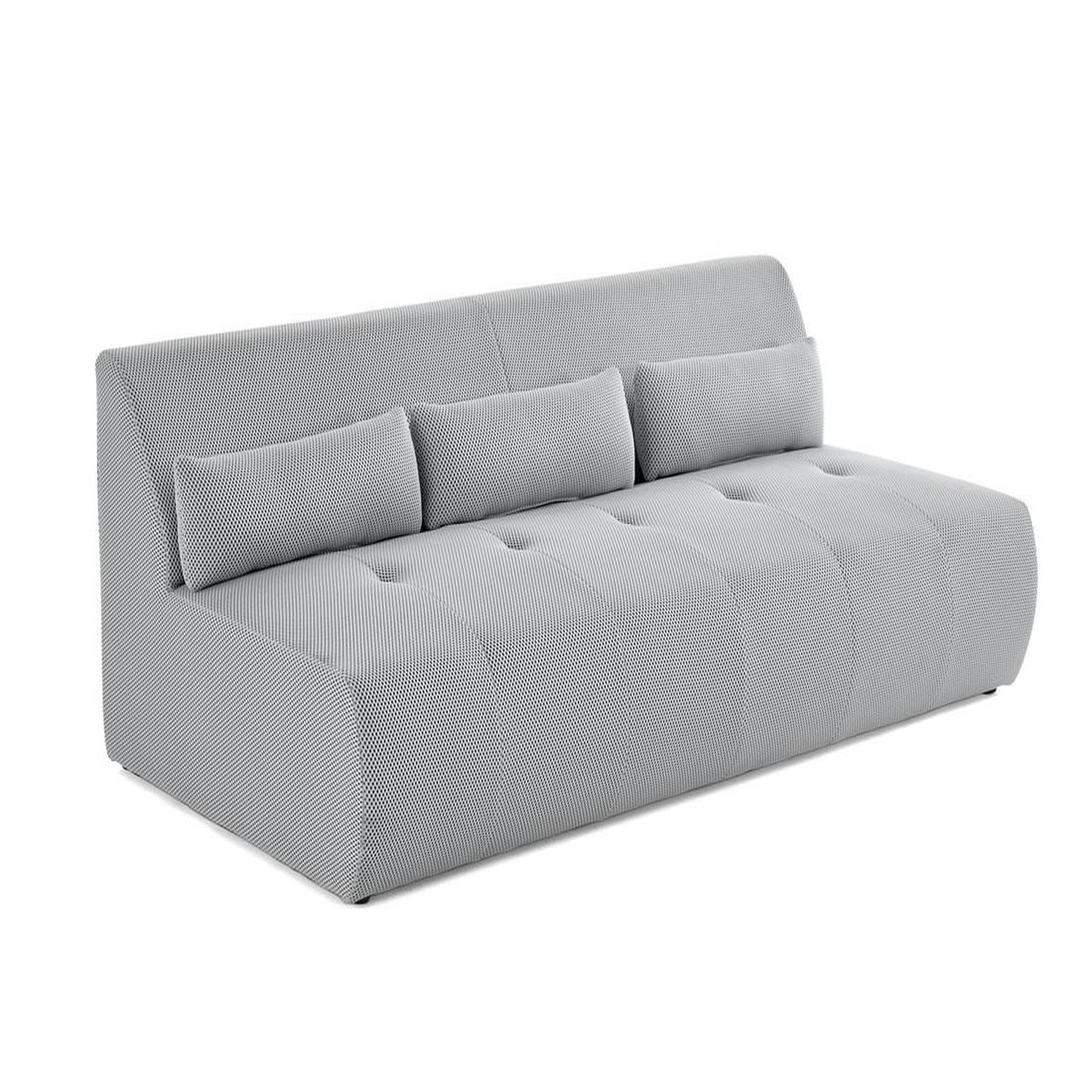Voir la diapositive 2 : LISA DESIGN Onyx - canapé droit 3 places - en tissu mailles 3d