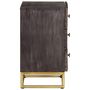 Voir la diapositive 3 : VIDAXL Table de chevet Noir 40x30x50 cm Bois de manguier massif