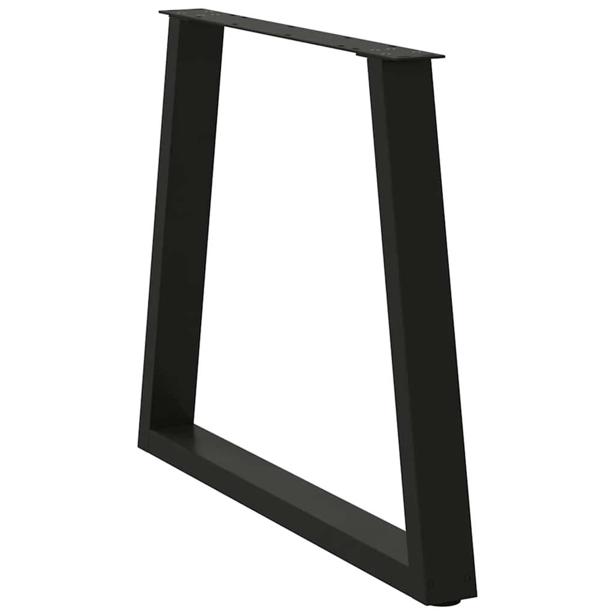 Voir la diapositive 4 : VIDAXL Pieds de table a manger forme de V 3 pcs noir 70x(72-73,3) cm
