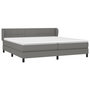 Voir la diapositive 3 : VIDAXL Sommier a lattes de lit avec matelas Gris fonce 200x200cm Tissu