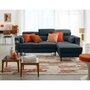 Voir la diapositive 1 : BEST MOBILIER Alicante - canapé d'angle réversible convertible avec têtières - coffre - 4 places - en tissu texturé