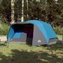 Voir la diapositive 3 : VIDAXL Tente de camping avec porche 4 personnes bleu impermeable