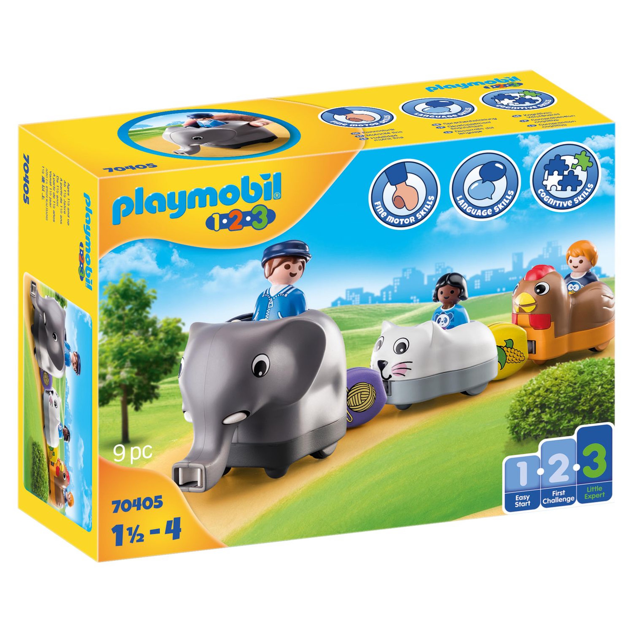 Voir la diapositive 1 : PLAYMOBIL 70405 1.2.3 - Train des animaux 