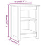 Voir la diapositive 6 : VIDAXL Tables de chevet 2 pcs Gris 40x35x55 cm Bois de pin solide