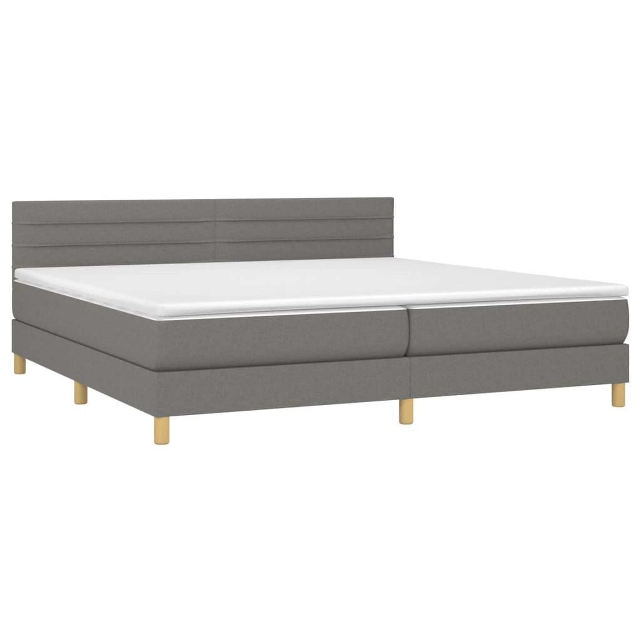 Voir la diapositive 4 : VIDAXL Sommier a lattes de lit et matelas et LED Gris fonce 200x200 cm