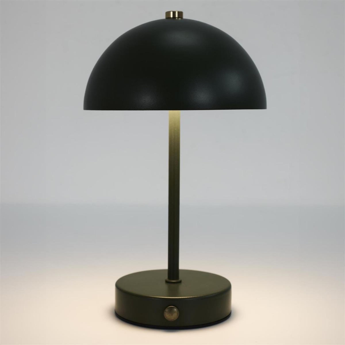 Paris Prix Lampe de Table Rechargeable  Lucia  25cm Noir