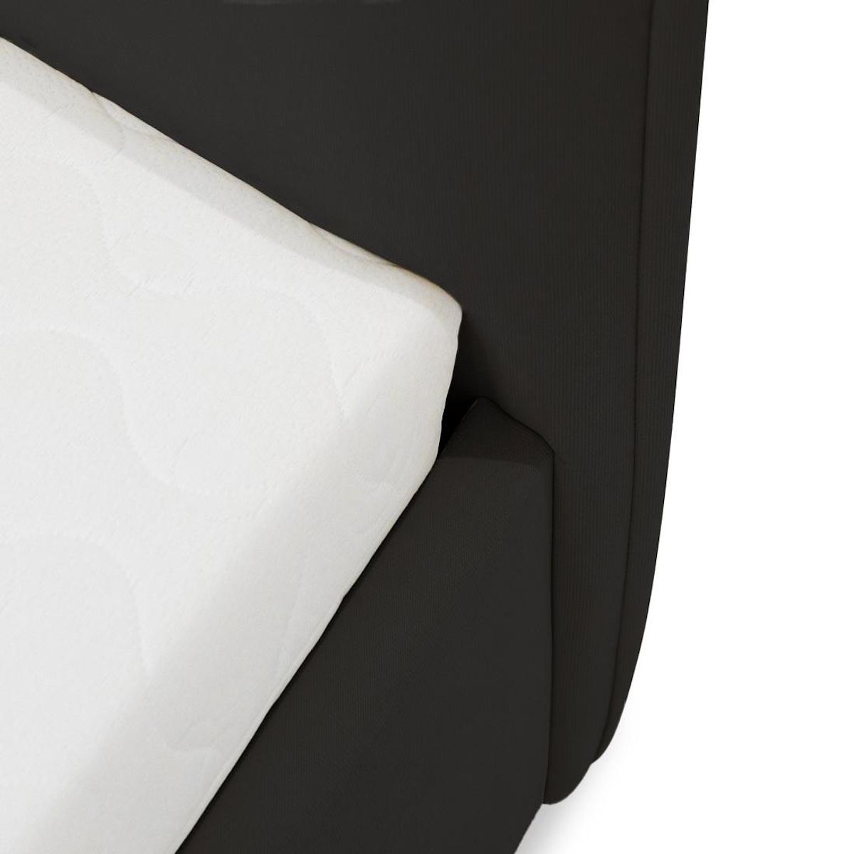 BEST MOBILIER John - lit coffre - 160x200 cm - en velours - sommier inclus