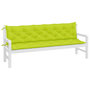Voir la diapositive 3 : VIDAXL Coussins de banc de jardin lot de 2 vert vif tissu Oxford