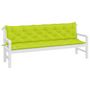 Voir la diapositive 3 : VIDAXL Coussins de banc de jardin lot de 2 vert vif tissu Oxford