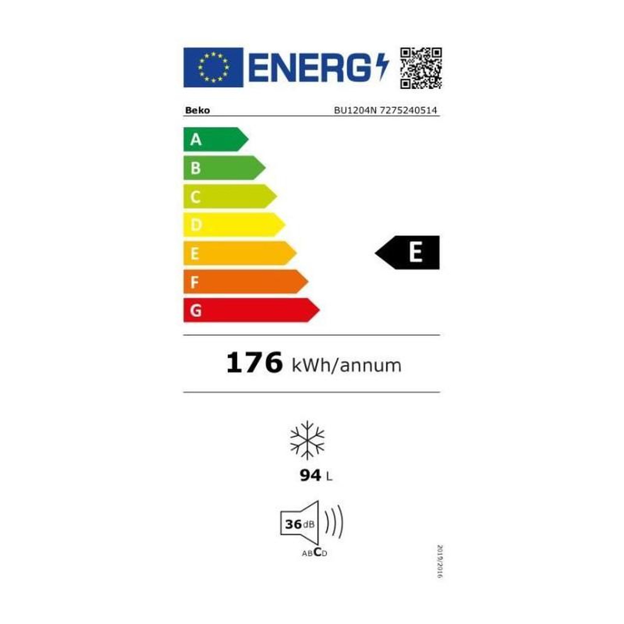 Voir la diapositive 4 : Beko Congélateur intégrable à pantographe 94l - bu1204n