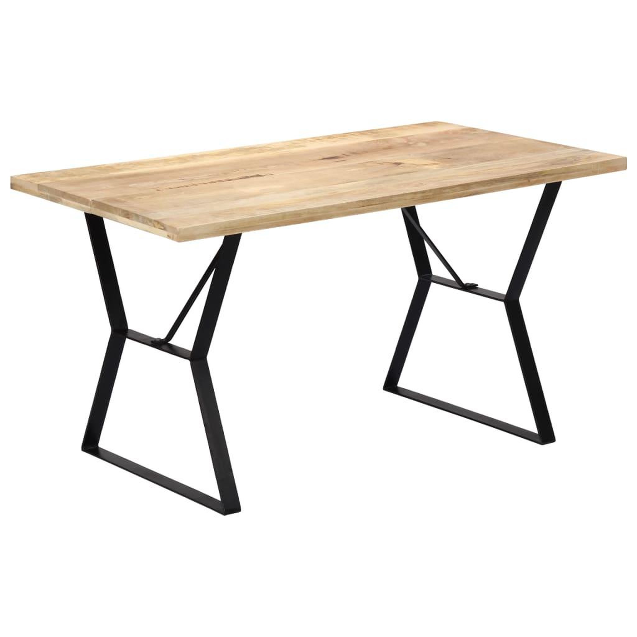 Voir la diapositive 1 : VIDAXL Table a manger 140x80x76 cm Bois de manguier massif