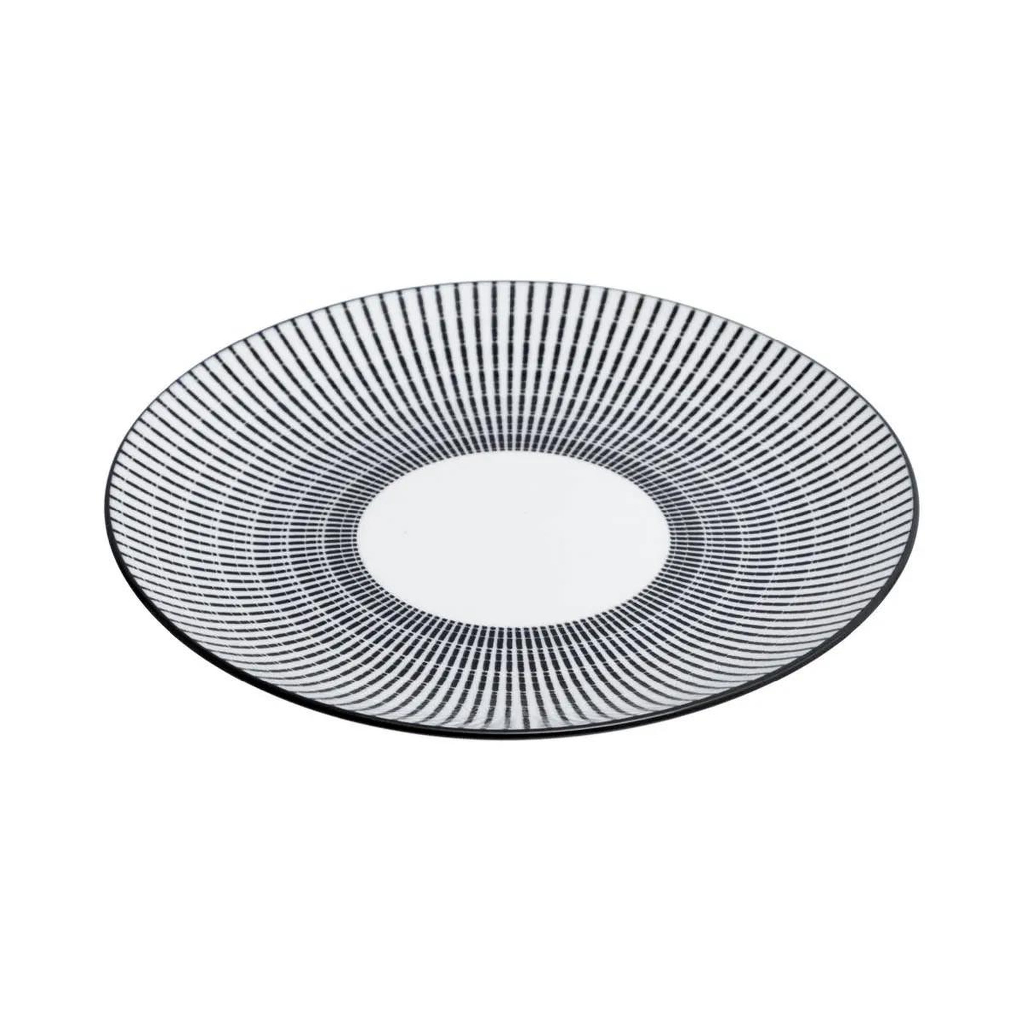 Voir la diapositive 2 : SECRET DE GOURMET Lot de 6 assiettes à dessert porcelaine  lunis  19cm noir