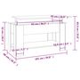 Voir la diapositive 6 : VIDAXL Table basse chene sonoma 101x49x52 cm bois d'ingenierie