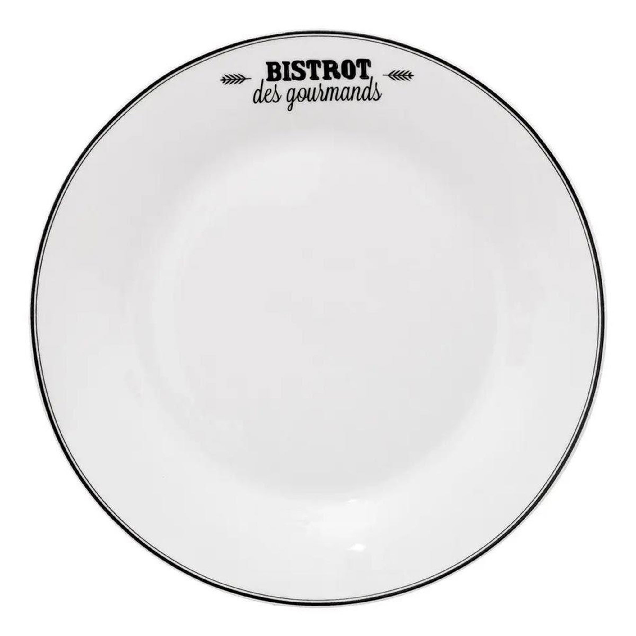 SECRET DE GOURMET Lot de 6 assiettes à dessert  bistrot  20cm blanc
