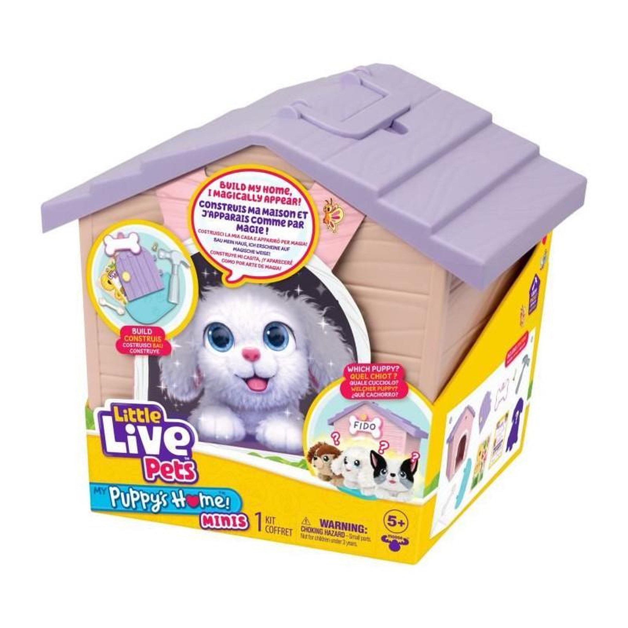 Voir la diapositive 3 : LITTLE LIVE PETS Niche surprise - LITTLE LIVE PETS - Chien rose - Modele aléatoire - Accessoires inclus