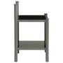 Voir la diapositive 5 : VIDAXL Tables de chevet 2 pcs Gris et noir Metal et verre