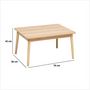 Voir la diapositive 3 : FIVE Table basse compacte effet chêne naturel ABANA - Beige