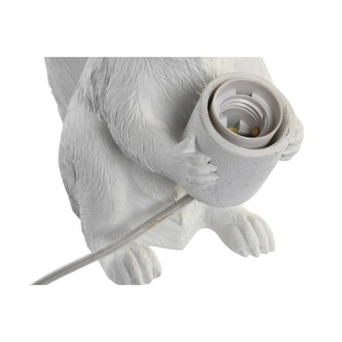 MARKET24 Lampe de bureau DKD Home Decor Blanc Résine 50 W (26 x 13,5 x 28 cm)