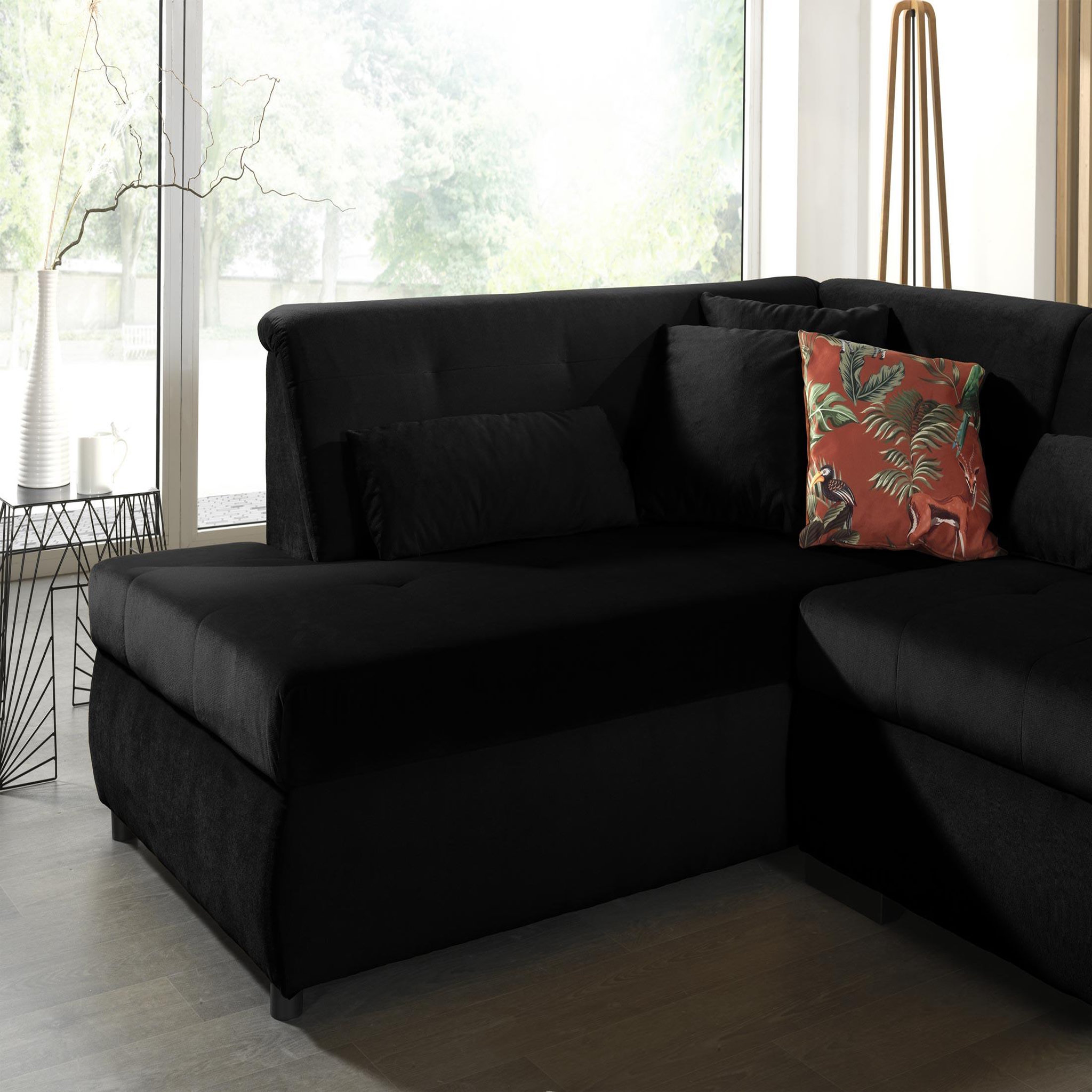 Voir la diapositive 4 : LISA DESIGN Vermont - canapé panoramique d'angle gauche - 7 places - xxl - en velours