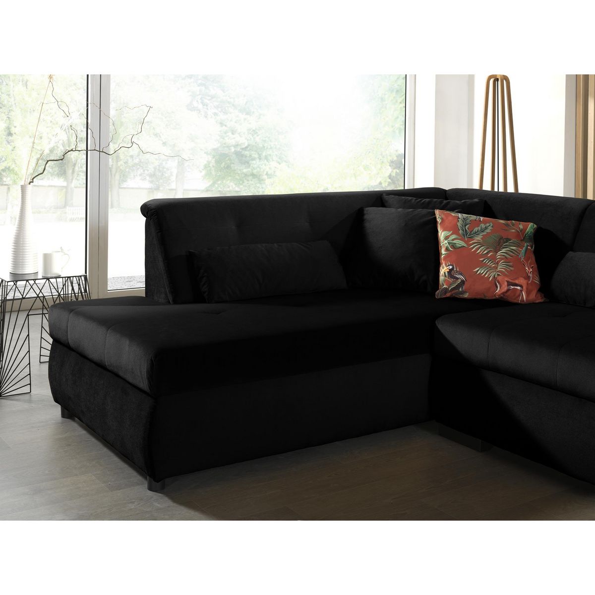 LISA DESIGN Vermont - canapé panoramique d'angle gauche - 7 places - xxl - en velours