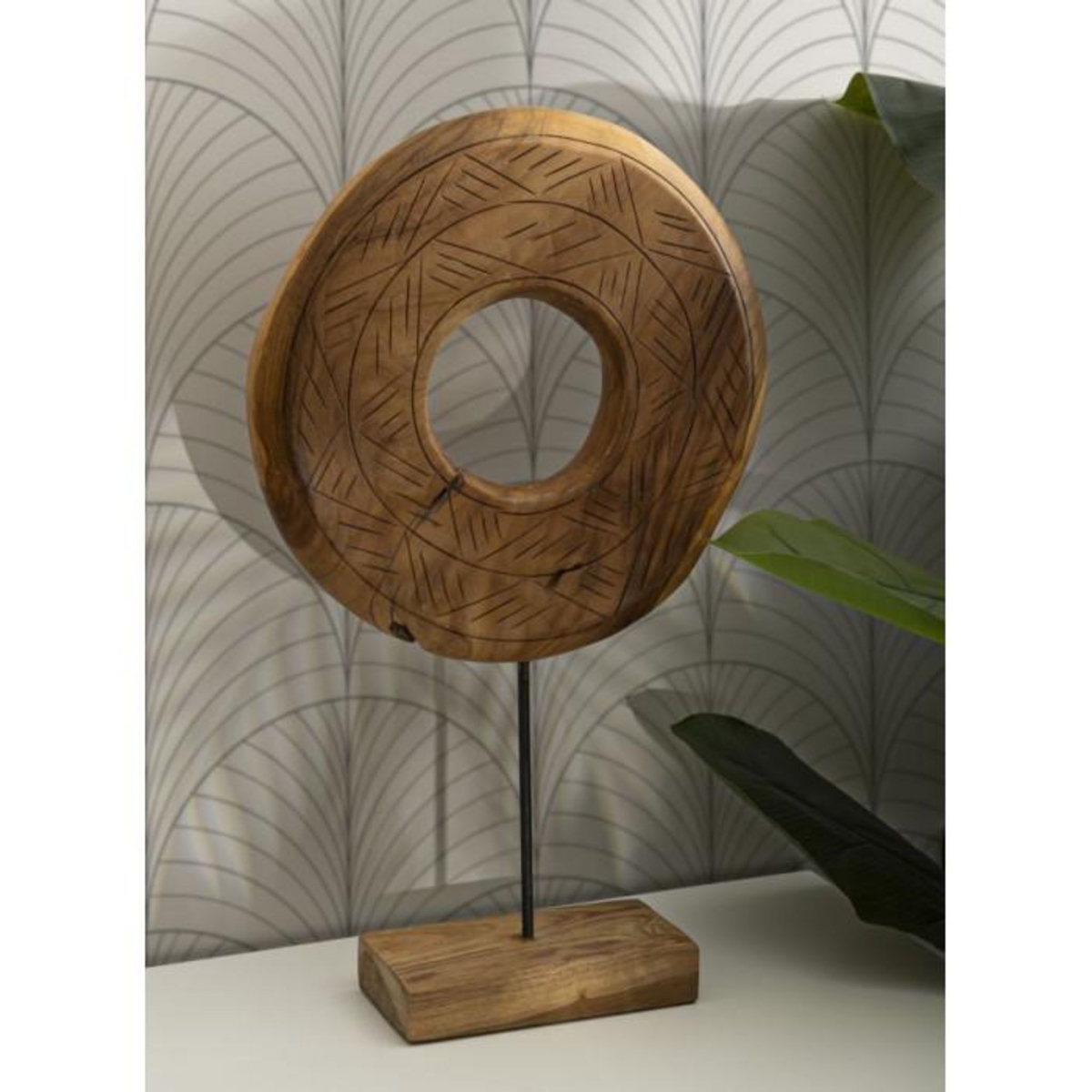 Paris Prix Objet Déco Rond en Teck  Dorat  58cm Naturel