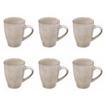SECRET DE GOURMET Lot de 6 Mugs en Céramique  Callie  37cl Taupe