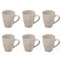 Voir la diapositive 1 : SECRET DE GOURMET Lot de 6 Mugs en Céramique  Callie  37cl Taupe