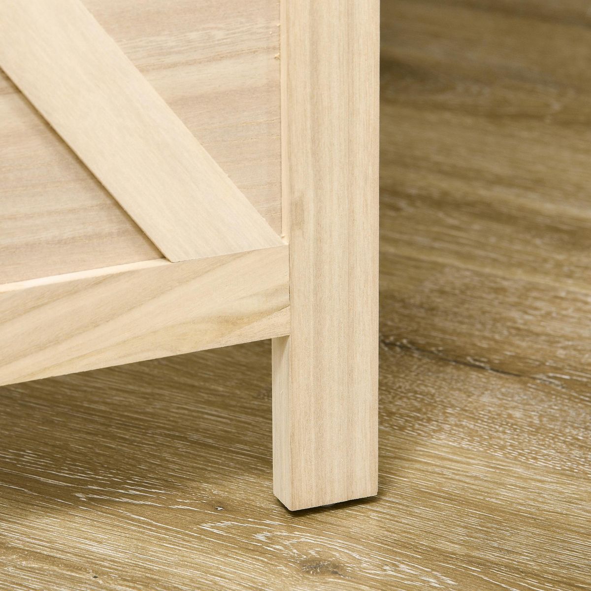 HOMCOM Paravent intérieur en bois 4 panneaux 152 x 144,5 cm pliable bois naturel