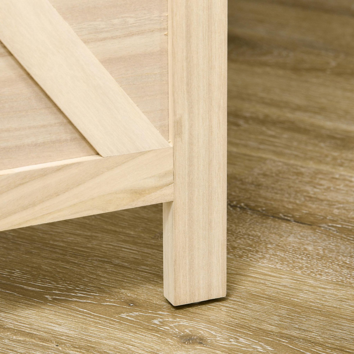 HOMCOM Paravent intérieur en bois 4 panneaux 152 x 144,5 cm pliable bois naturel