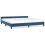 Voir la diapositive 2 : VIDAXL Cadre de lit sans matelas bleu fonce 200x200 cm velours