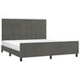 Voir la diapositive 3 : VIDAXL Cadre de lit sans matelas gris fonce 160x200 cm velours