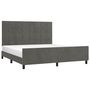 Voir la diapositive 3 : VIDAXL Cadre de lit sans matelas gris fonce 160x200 cm velours