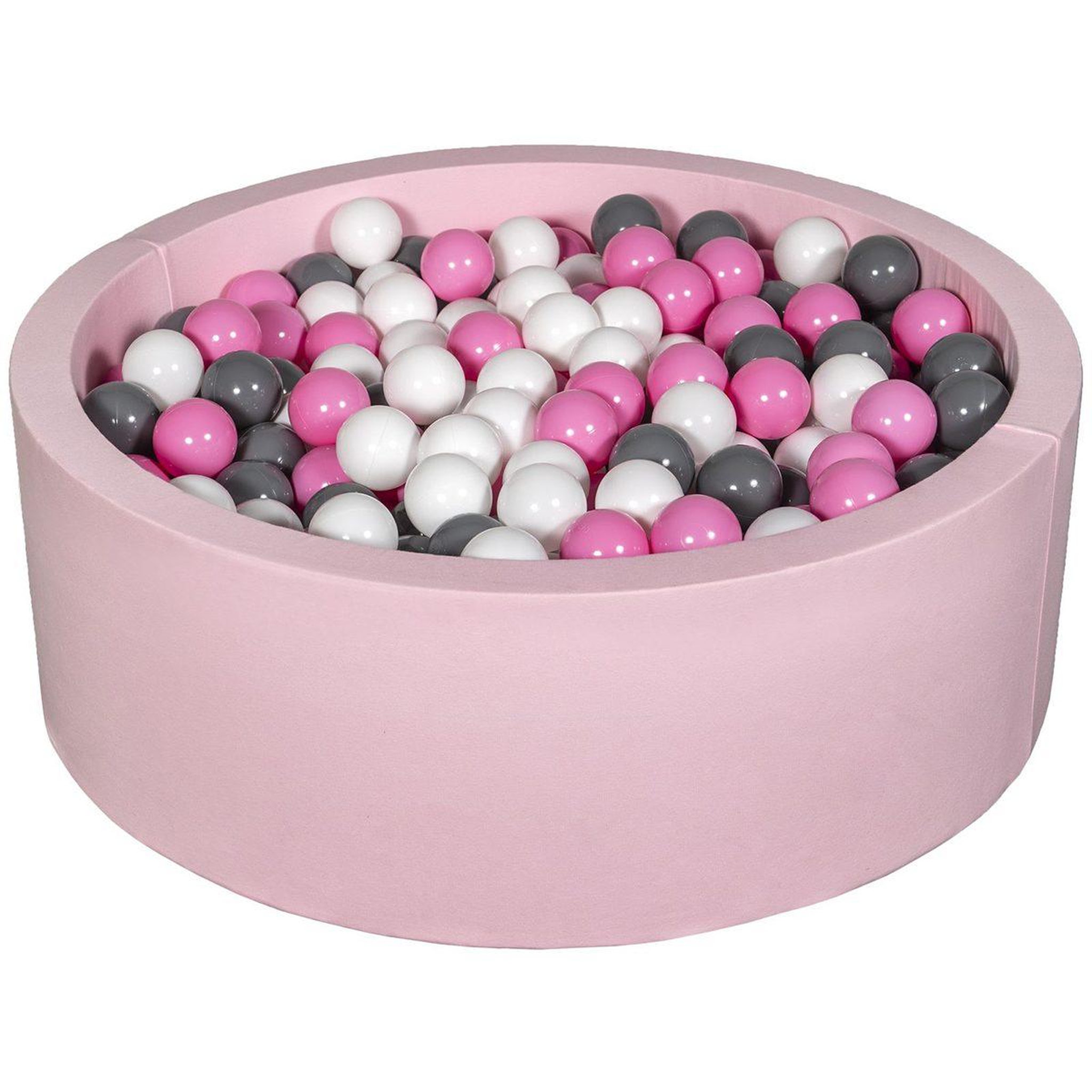 VELINDA Piscine à balles aire de jeu + 450 balles rose blanc,rose clair,gris