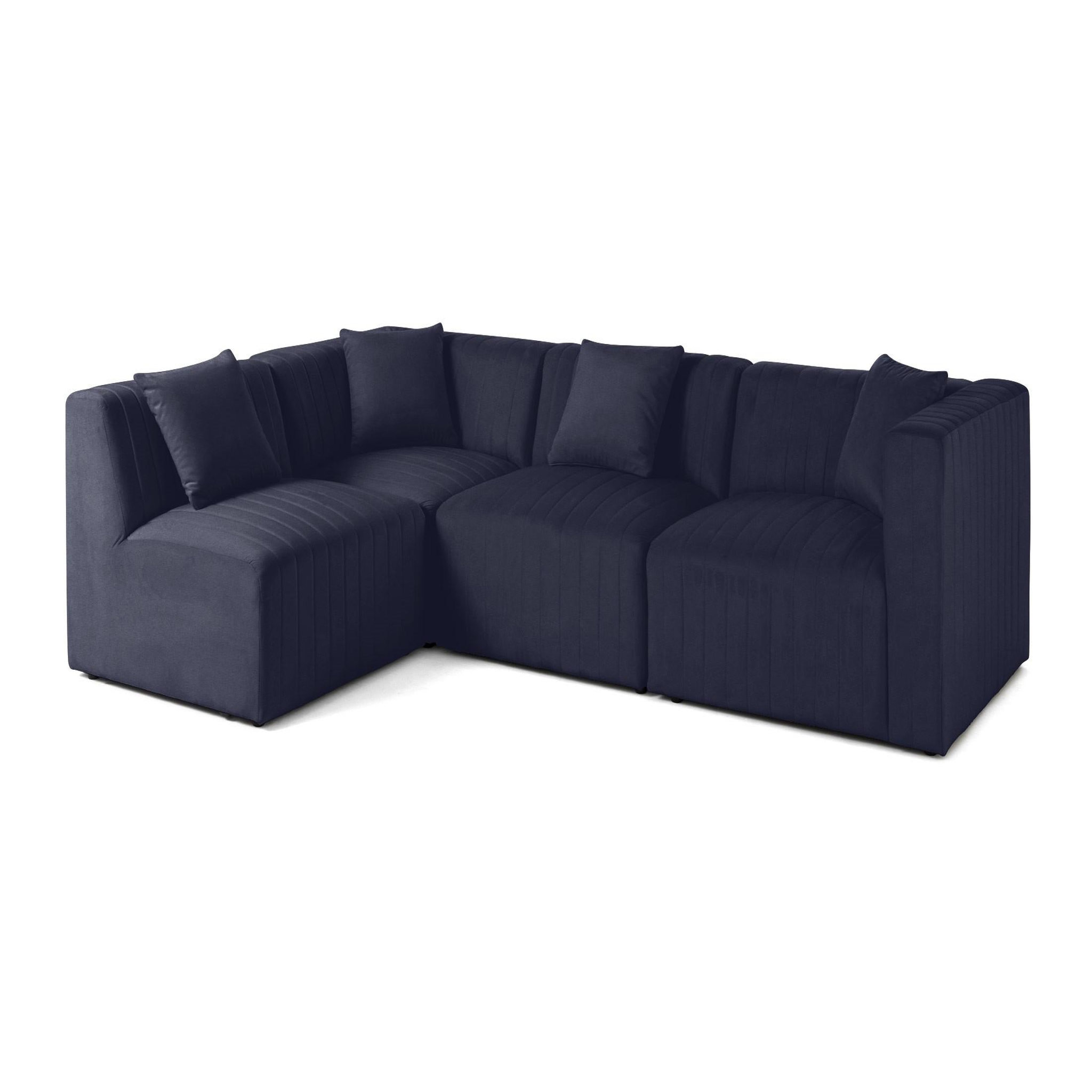 Voir la diapositive 4 : BEST MOBILIER Nova - canapé modulable d'angle gauche - 5 places - en velours