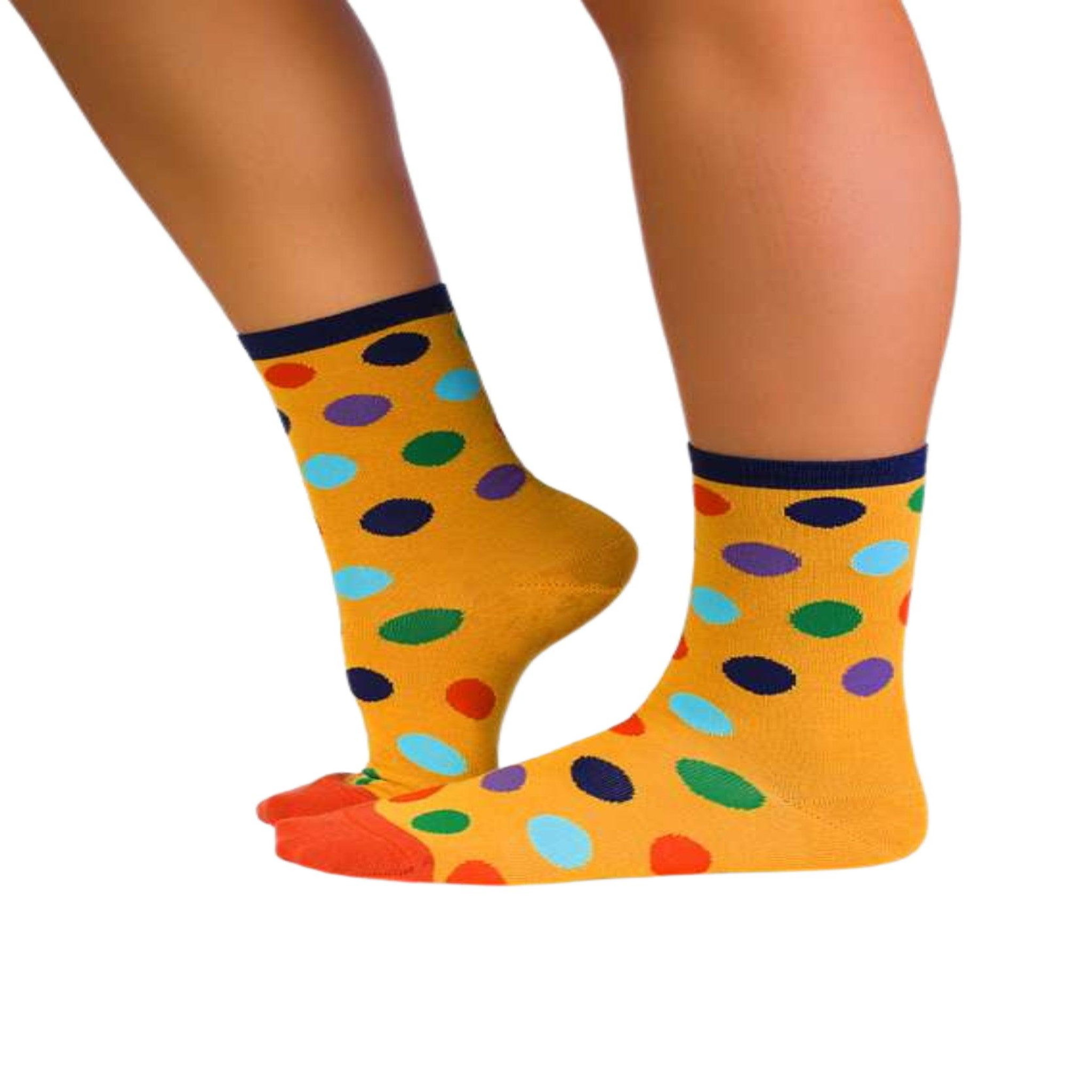 Voir la diapositive 4 : PIRIN HILL Chaussettes en bambou à pois - jaune