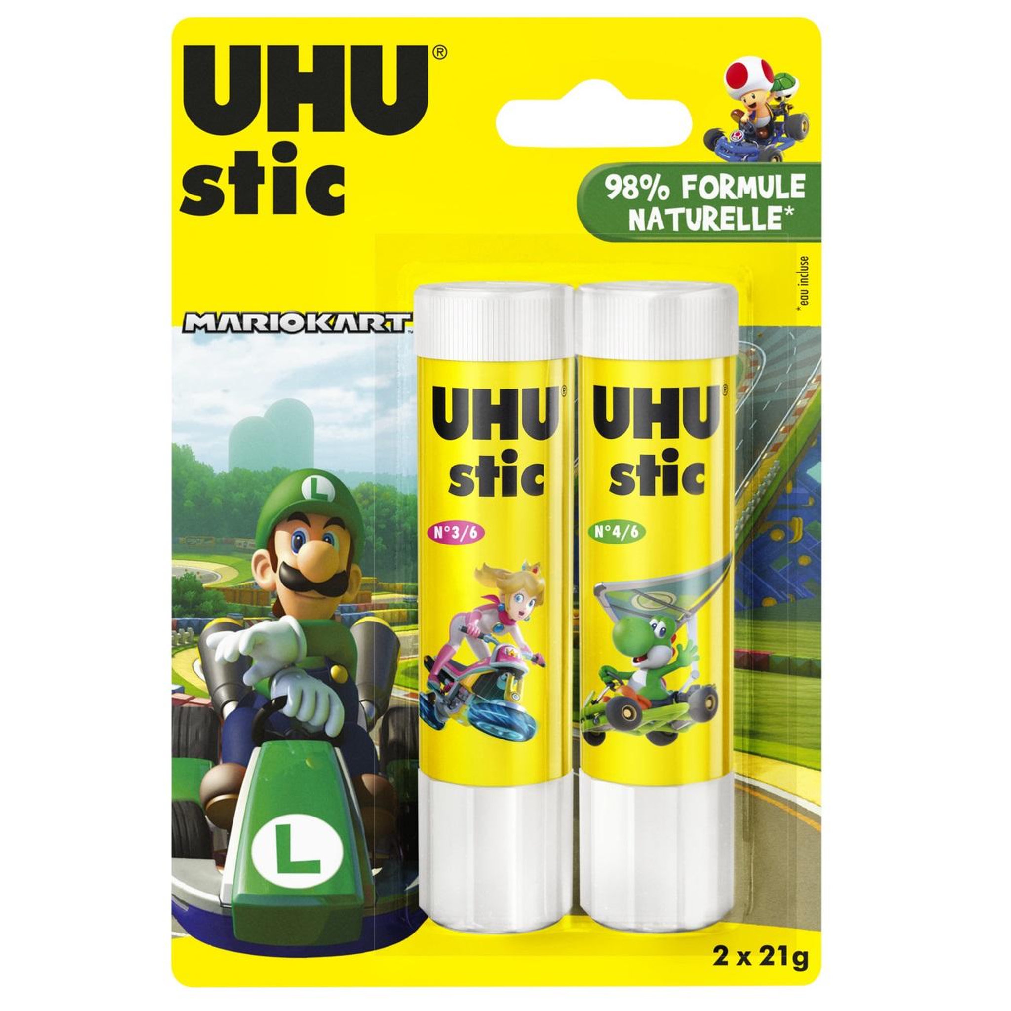 UHU Lot de 2 bâtons de colle 21g Mario 