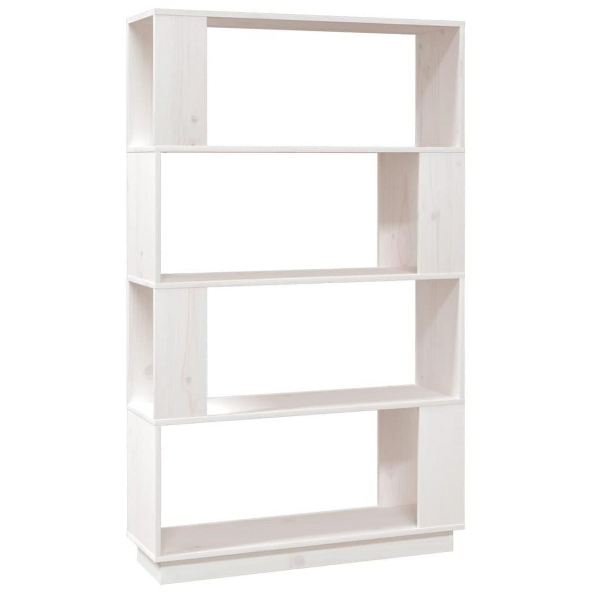 VIDAXL Bibliotheque/Separateur de piece Blanc 80x25x132 cm Pin massif