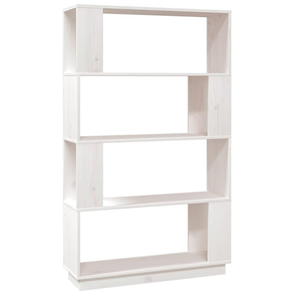 VIDAXL Bibliotheque/Separateur de piece Blanc 80x25x132 cm Pin massif