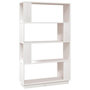 Voir la diapositive 2 : VIDAXL Bibliotheque/Separateur de piece Blanc 80x25x132 cm Pin massif