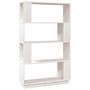 Voir la diapositive 2 : VIDAXL Bibliotheque/Separateur de piece Blanc 80x25x132 cm Pin massif