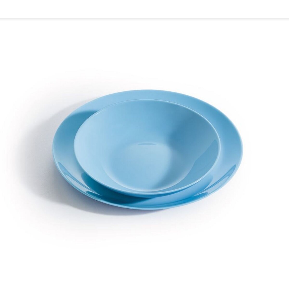 LUMINARC Service d'assiettes opale 18 pièces DIWALI Bleu