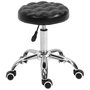 Voir la diapositive 1 : HOMCOM HOMCOM Tabouret massage à roulettes réglable en hauteur pivotant 360° assise synthétique capitonnée noire