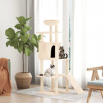 VIDAXL Arbre a chat avec griffoirs en sisal Creme 166 cm