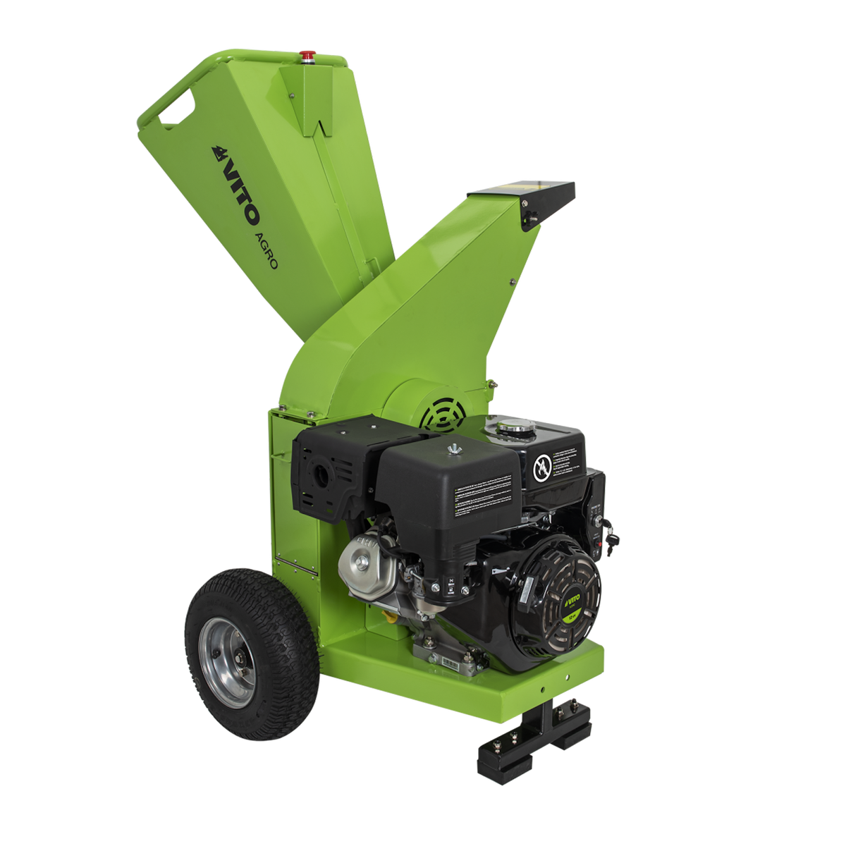 VITO Broyeur de végétaux Thermique 15CV - 3 Lames - Coupe Ø100mm Démarrage électrique Moteur 4T 420Cm3 Poignées de déplacement VITO