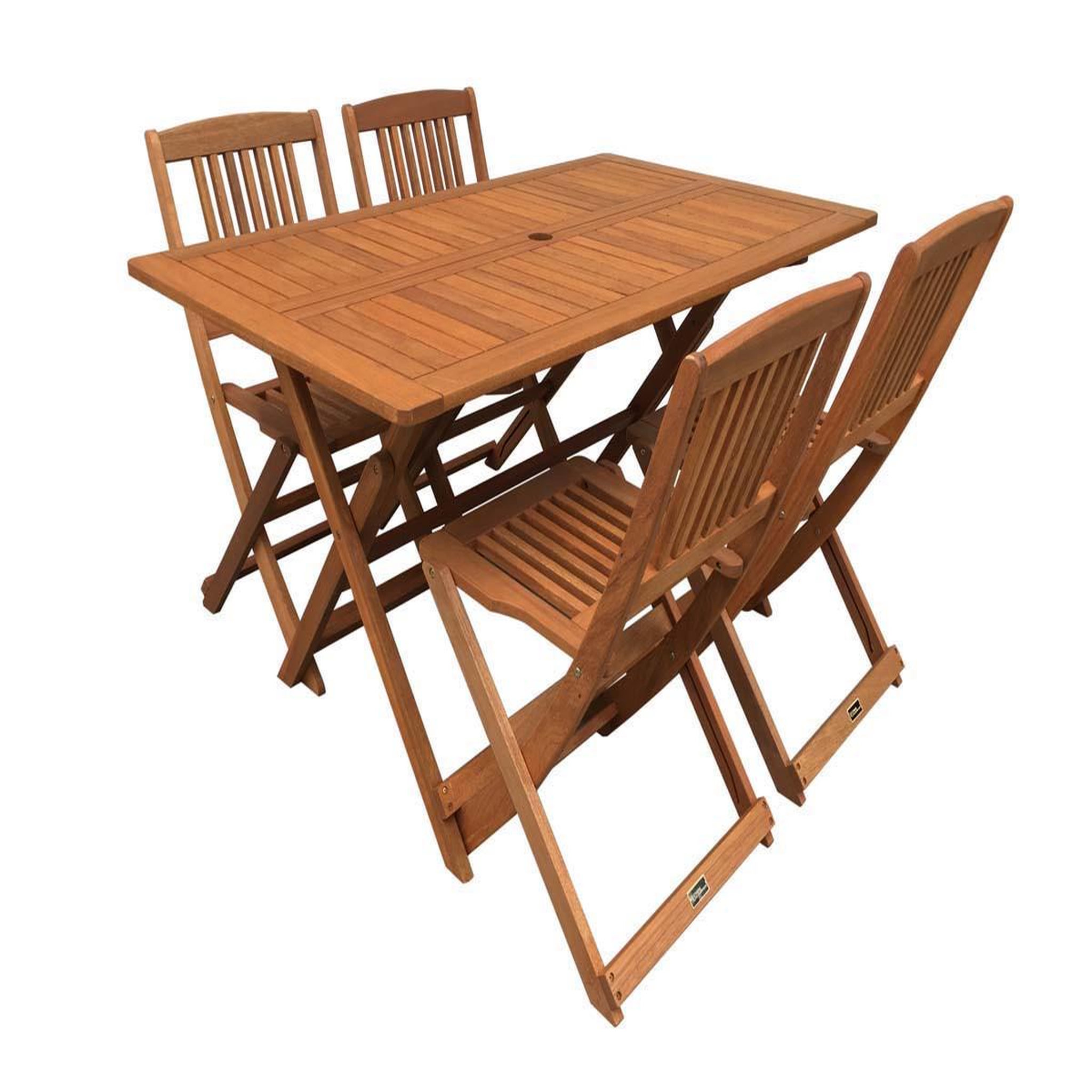 Habitat et Jardin Table et chaises de jardin en bois exotique  Hongkong 4  - Maple - Marron clair