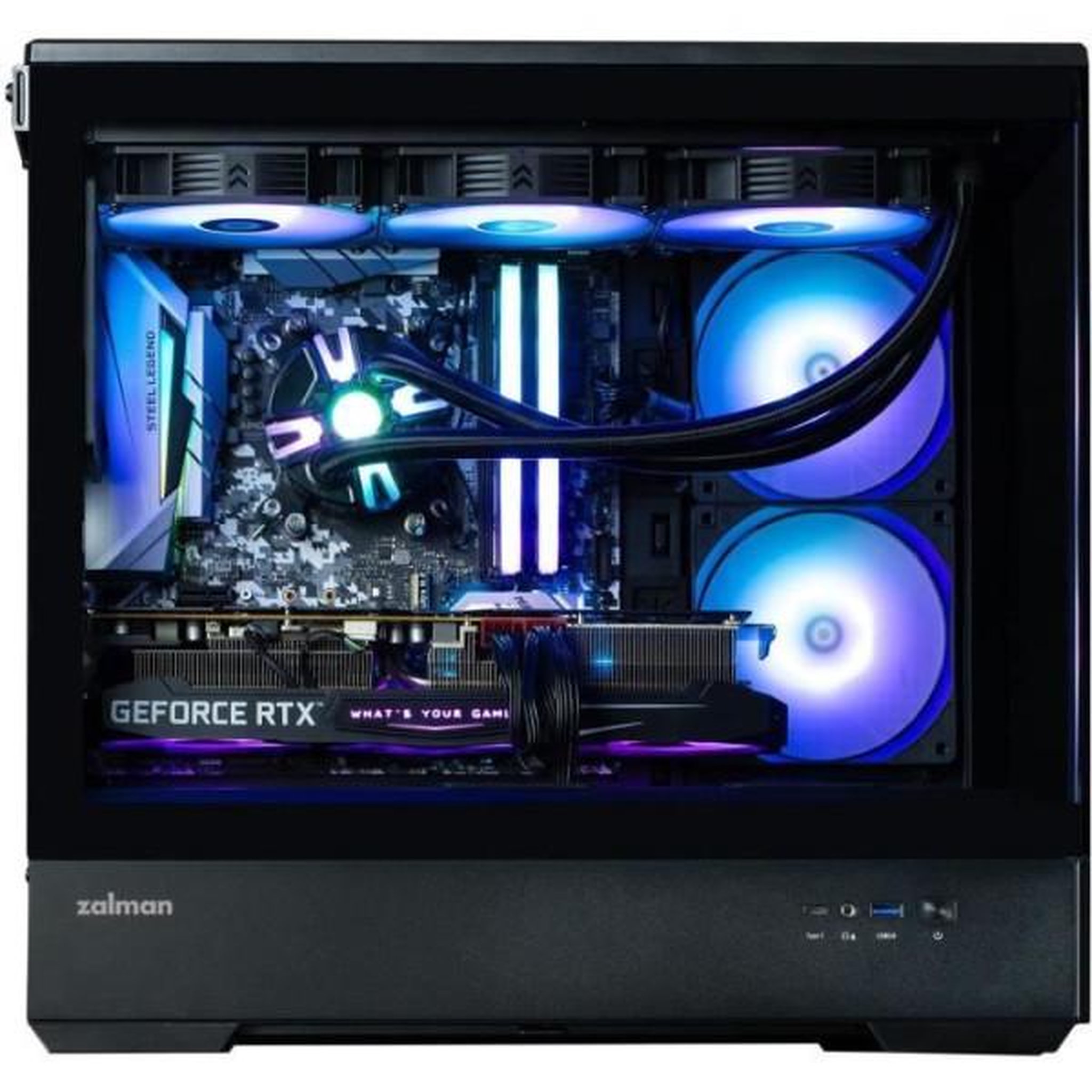 Voir la diapositive 3 : Zalman Boitier PC sans alimentation - ZALMAN P30 (Noir) - Mini tour - Micro-ATX - Ventilateurs ARGB