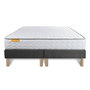 Voir la diapositive 5 : SEPTNUITS Matelas Mémoire de forme + double sommier gris Memo
